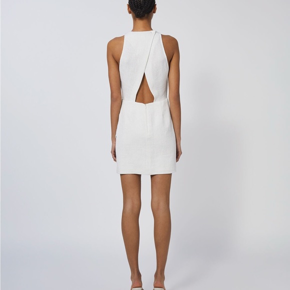 IRO Yasmina White/silver Asymmetrical Cutout
Mini Dress size 6 - Picture 3 of 10